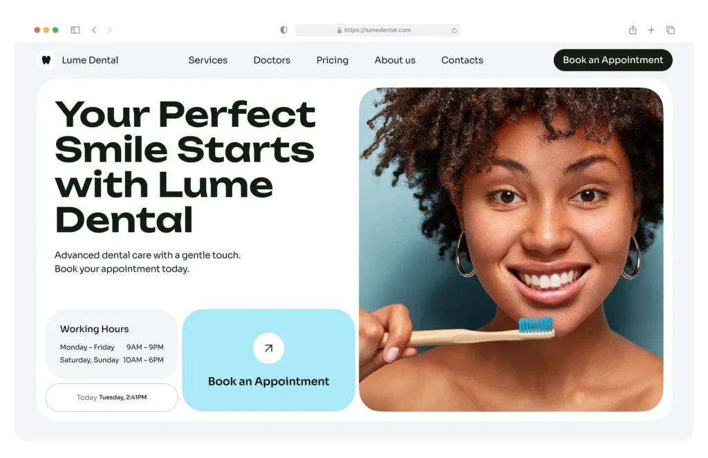 medical website design and development